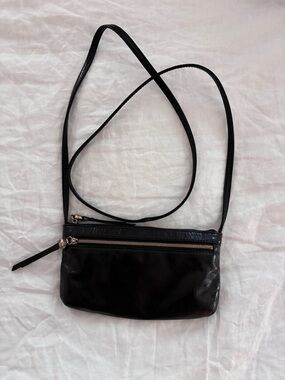 Hobo Classic mini Black Leather Crossbody Bag